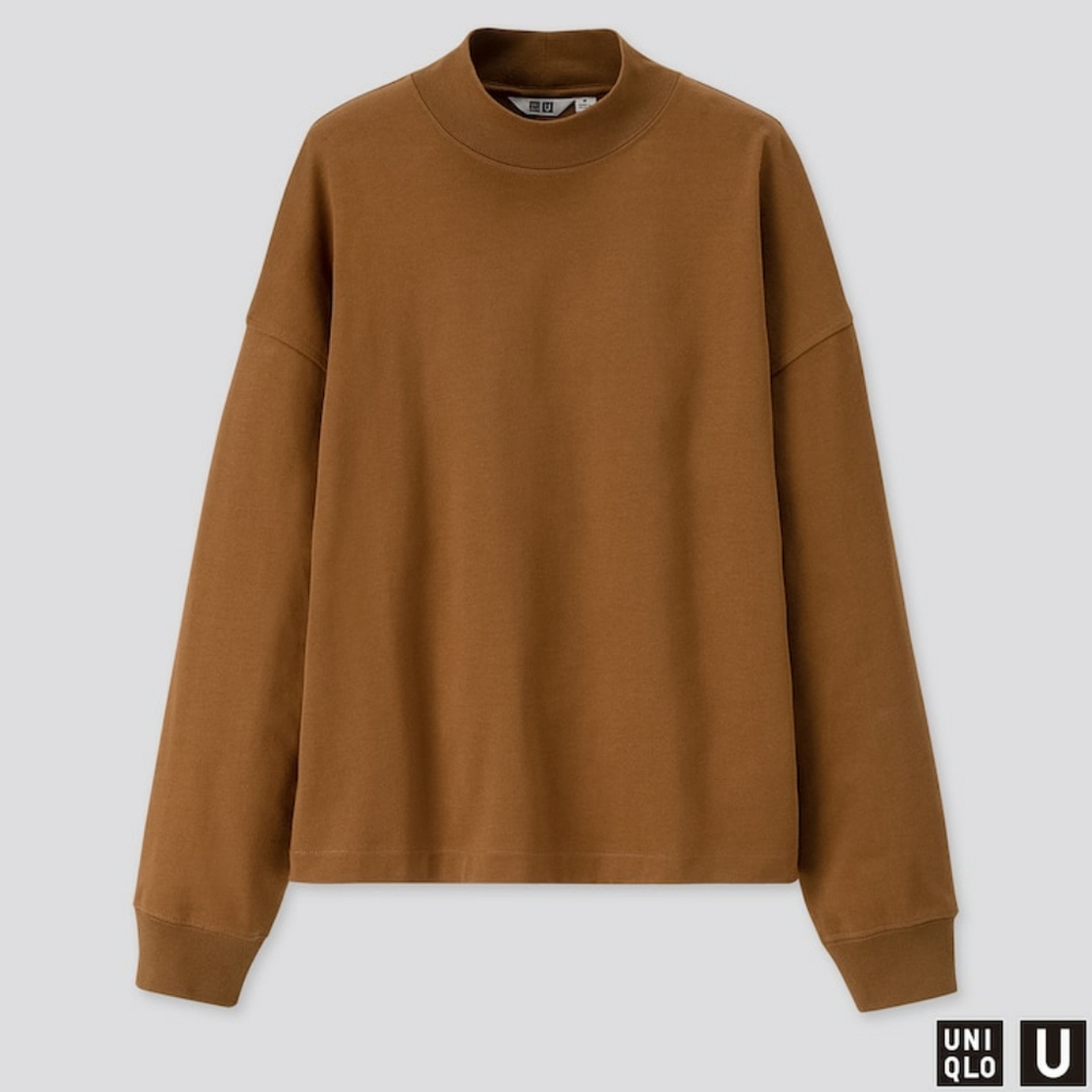 Uniqlo mock neck long sleeve t-shirt